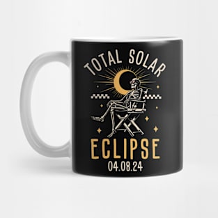 Total solar eclipse skeleton 08 04 2024 Mug